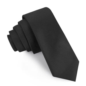 Black Twill Skinny Tie