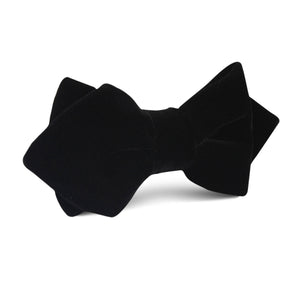 Black Velvet Diamond Bow Tie