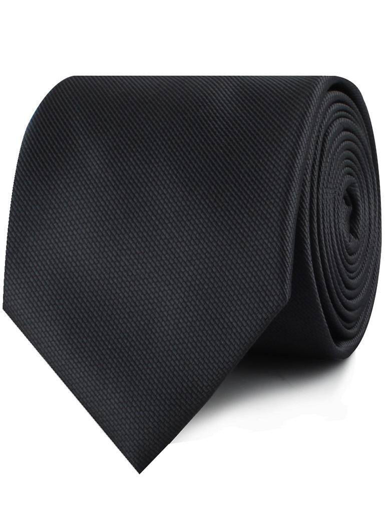 Black Weave Neckties