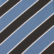 Black White Blue Striped Tie Fabric