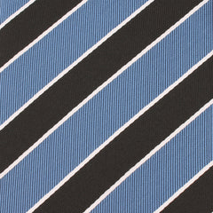 Black White Blue Striped Tie Fabric