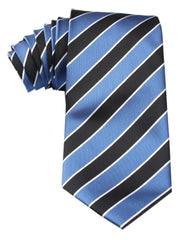 Black and Blue Striped Tie | Shop Men's Repp Ties | Designer Neckties ...