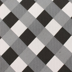 Black White Grey Checkered Tie Fabric