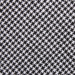 Black & White Houndstooth Cotton Fabric Necktie C164
