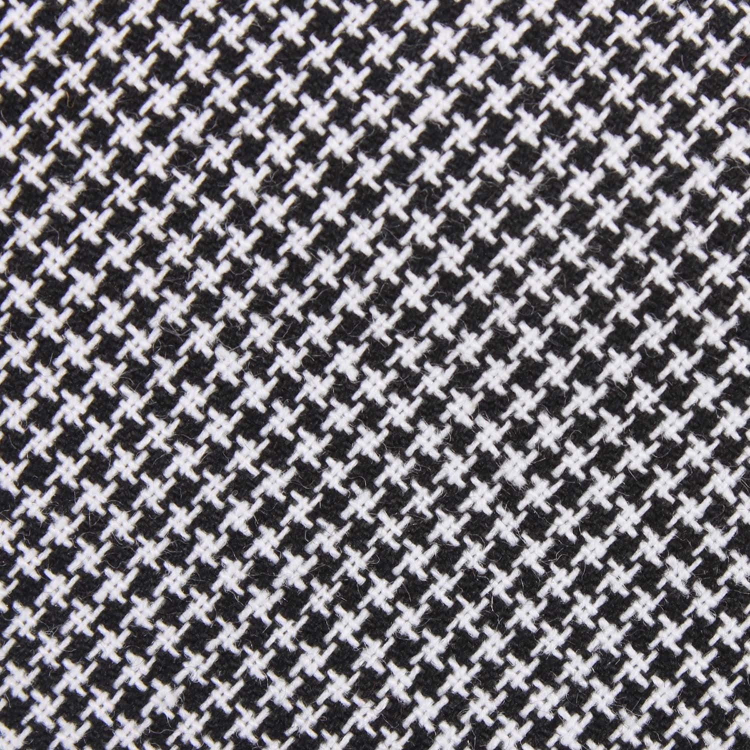Black & White Houndstooth Cotton Fabric Self Tie Diamond Tip Bow TieC164