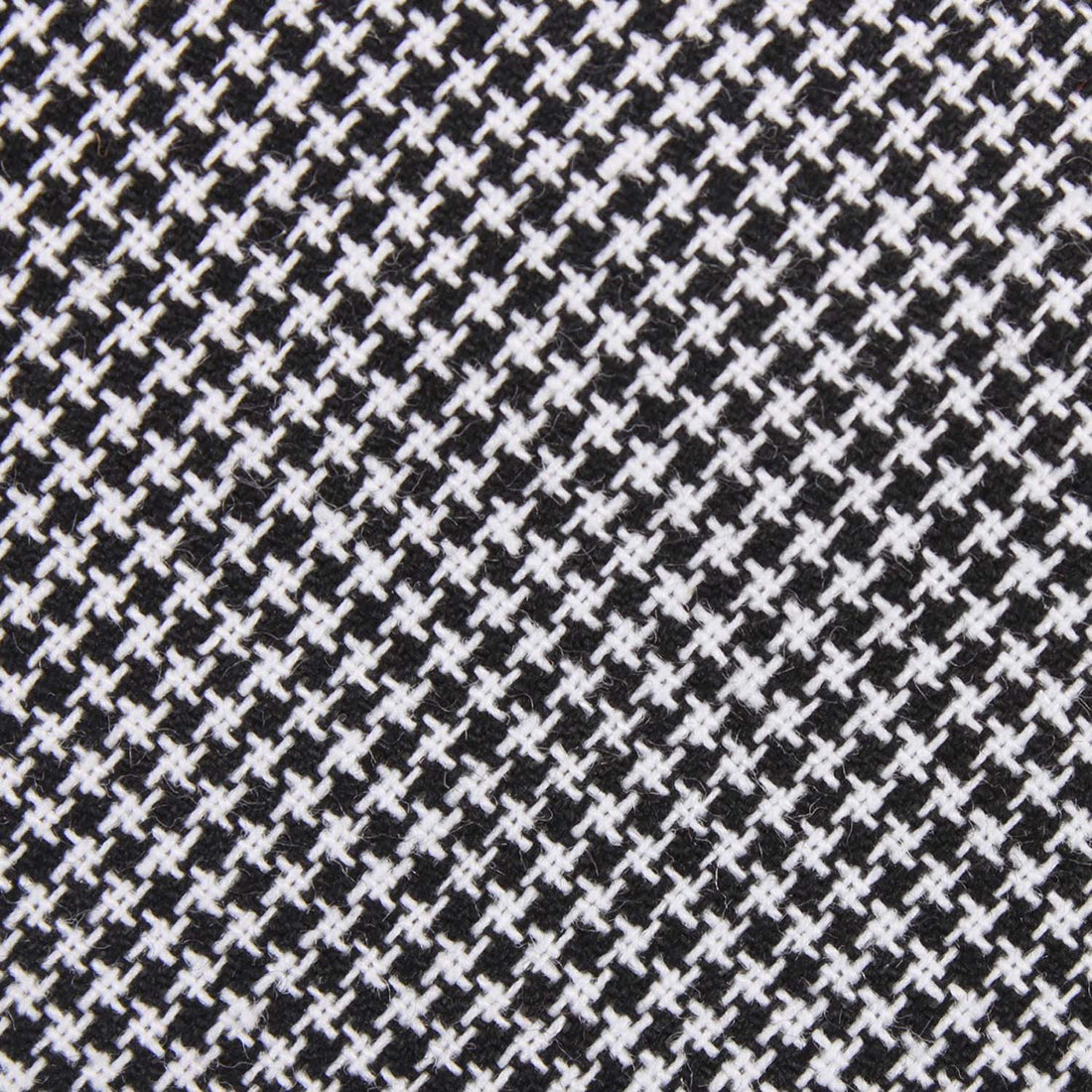 Black & White Houndstooth Cotton Fabric Skinny Tie C164