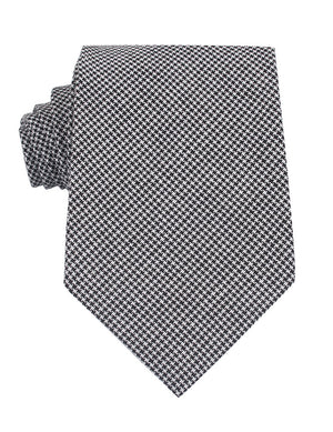 Black & White Houndstooth Cotton Necktie
