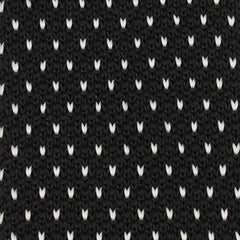 Black & White Pattern Knitted Tie Detail View