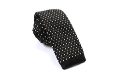 Black & White Pattern Knitted Tie OTAA
