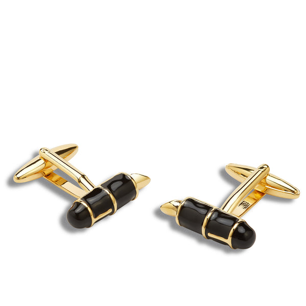 Black and Gold Fountain Pen Cufflinks | Simple and Creative Cuff