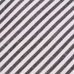 Black and White Chalk Stripes Cotton Fabric Pocket Square C003