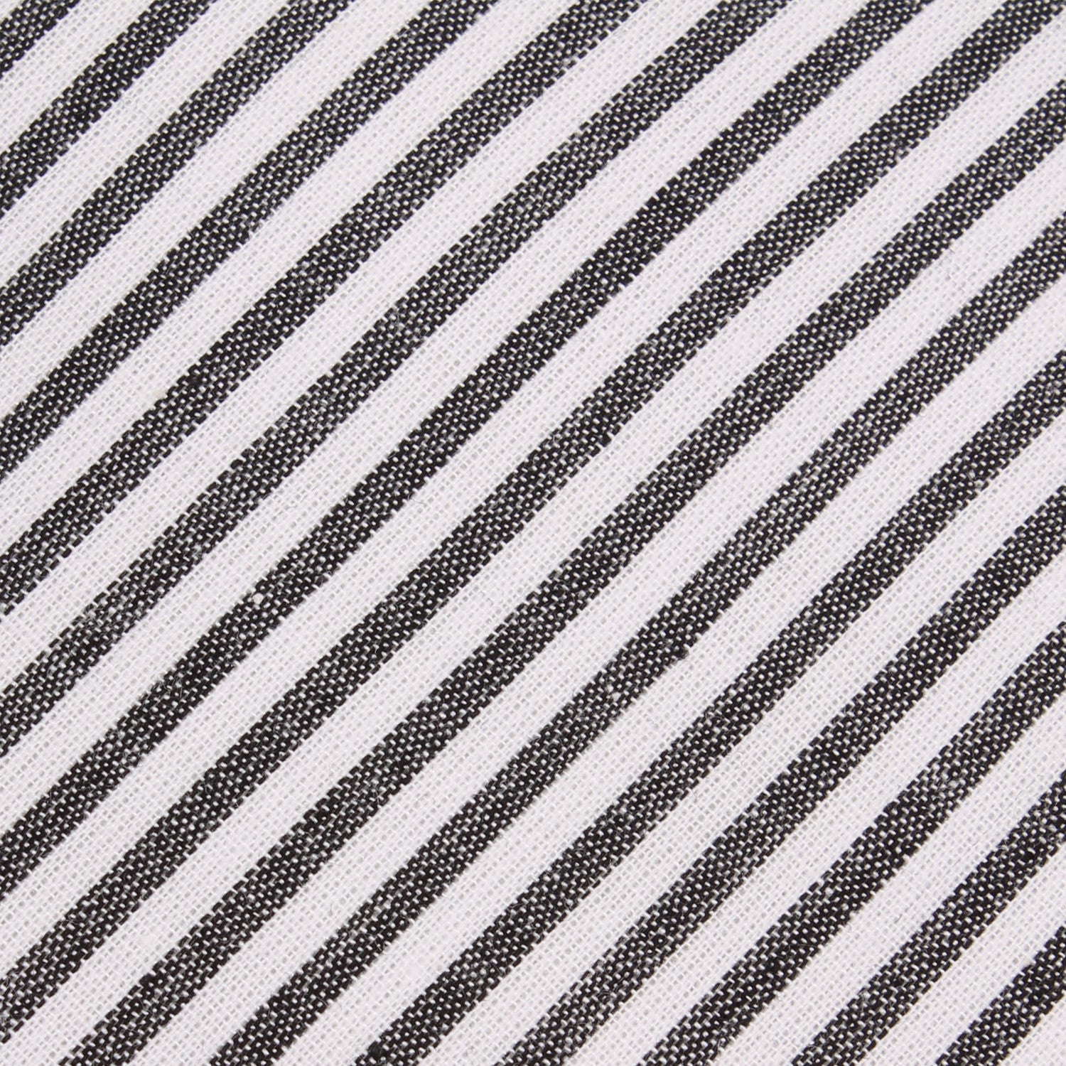 Black and White Chalk Stripes Cotton Fabric Self Tie Bow Tie C003