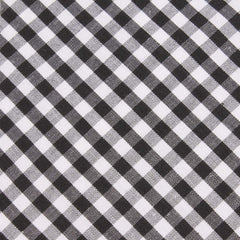 Black and White Gingham Cotton Fabric Pocket Square C024