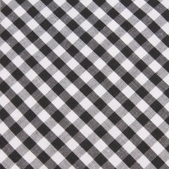 Black and White Gingham Cotton Fabric Self Tie Bow Tie C024