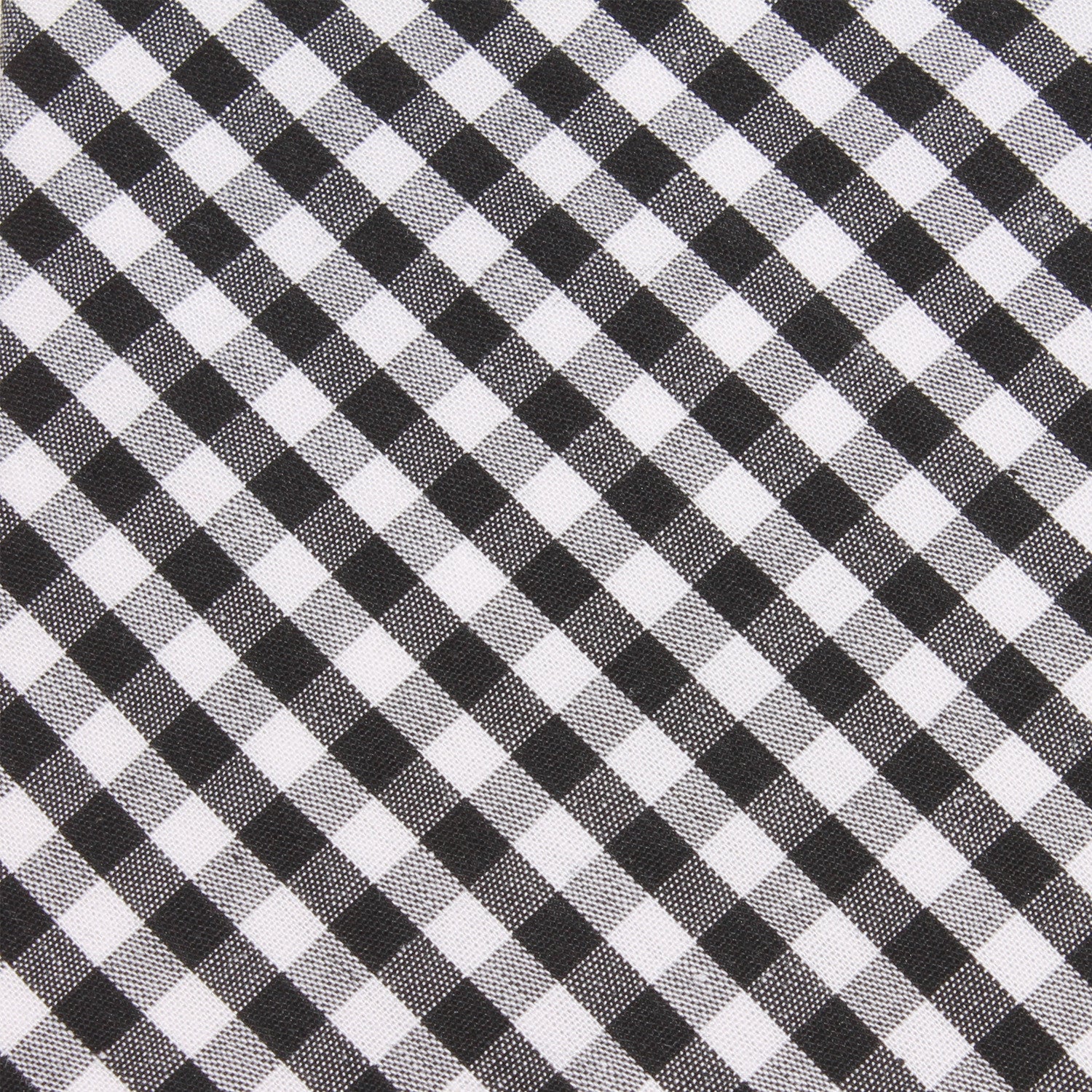 Black and White Gingham Cotton Fabric Skinny Tie C024