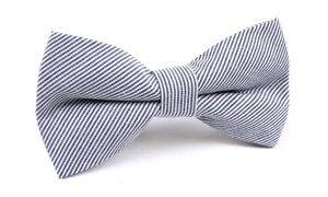 French Pinstripe Cotton Bow Tie