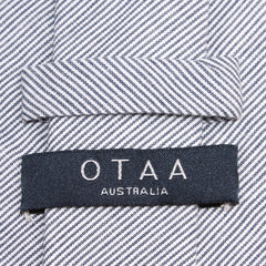 Black and White Pinstripe Cotton Skinny Tie OTAA Australia