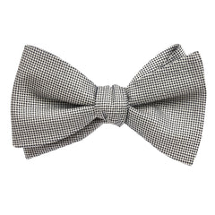 Black and White Small Dots Bow Tie Untied Self tied knot by OTAA