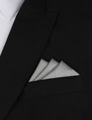 Black and White Small Dots Oxygen Three Point Pocket Square Fold