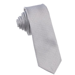 Black and White Small Dots Skinny Tie