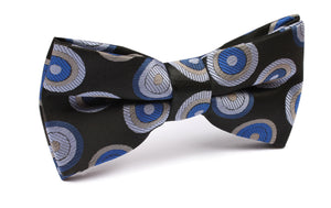 Black with Blue Circle - Bow Tie