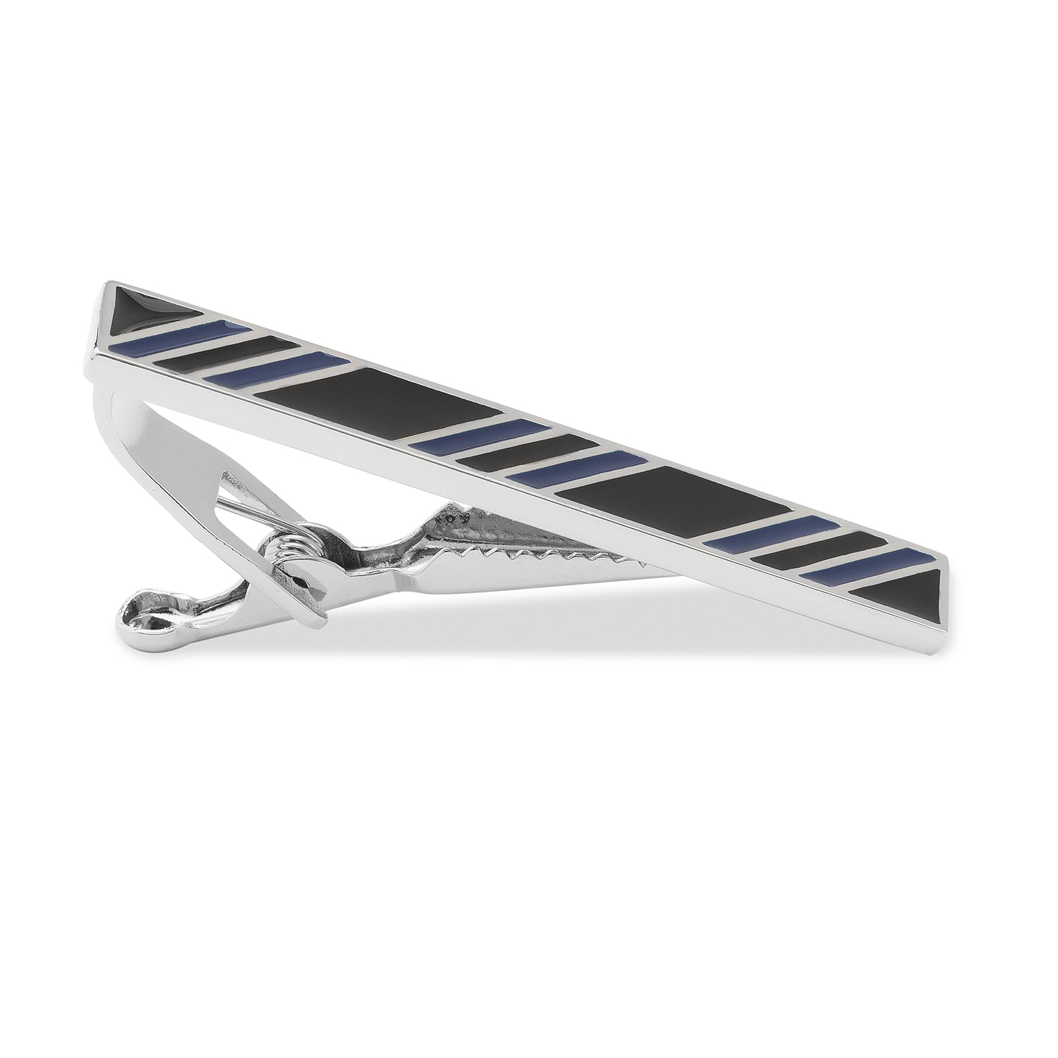 Black with Blue Stripes Tie Bars