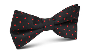 Black with Red Polka Dots Bow Tie