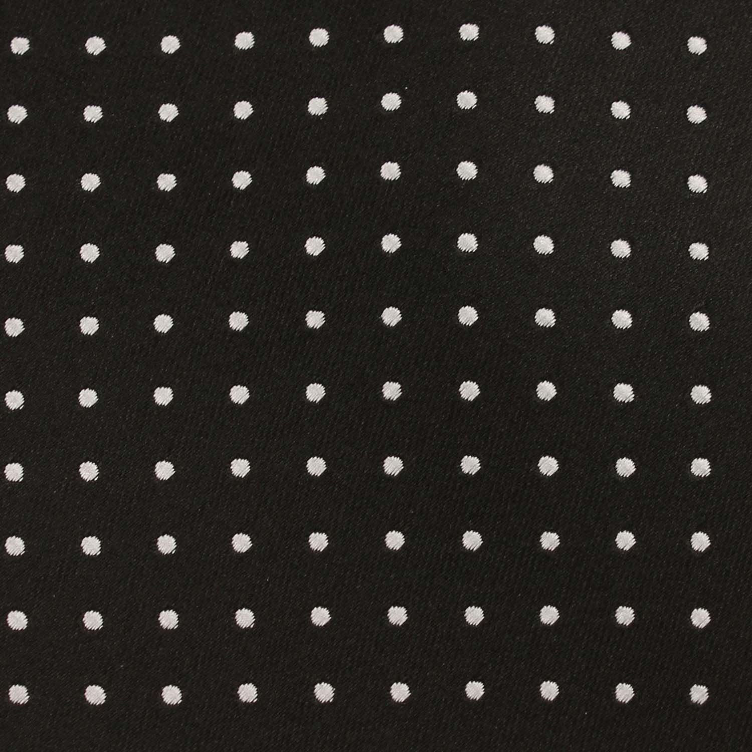 Black with Small White Polka Dots Fabric Pocket Square X444