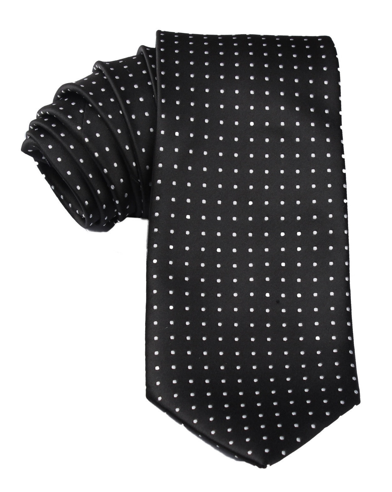 Black With Small White Polka Dots Tie | Luxury Ties | Men'S Neckties | Otaa