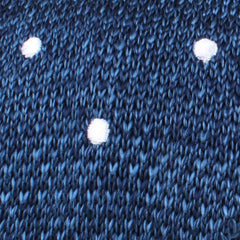 Blue Lagoon Polka Dot Knitted Tie Fabric