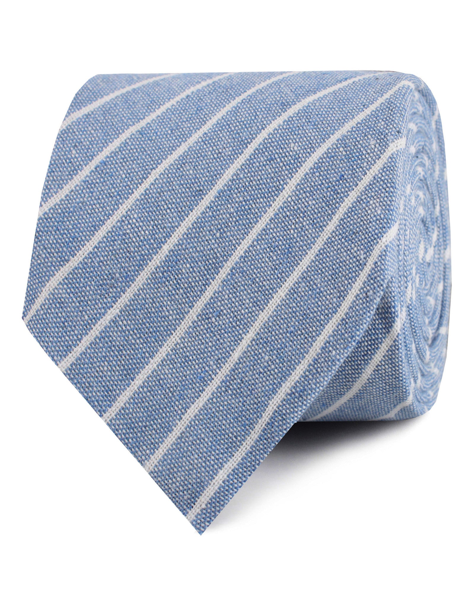 Blue Barney Pin Stripe Linen Necktie
