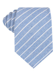 Blue Barney Pin Stripe Linen Tie | Pinstripe Ties | Men's Neckties AU ...