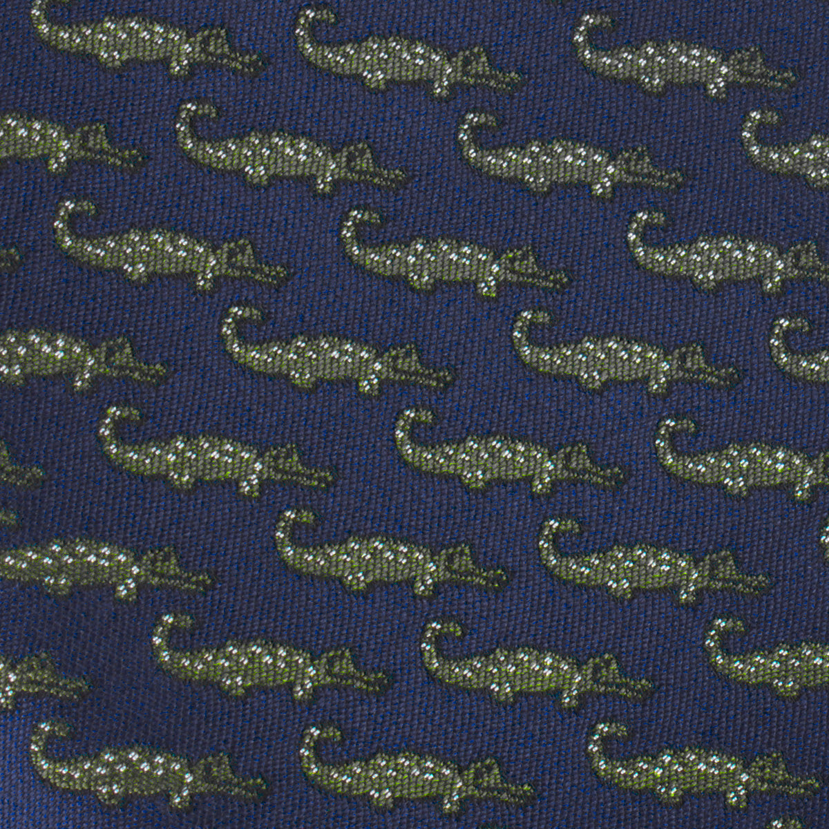 Blue Crocodile Dundee Pocket Square Fabric