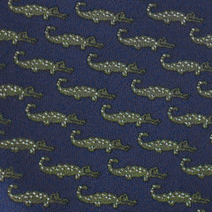 Blue Crocodile Dundee Self Bow Tie Fabric