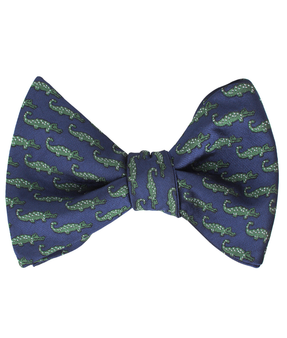 Blue Crocodile Dundee Self Tie Bow Tie