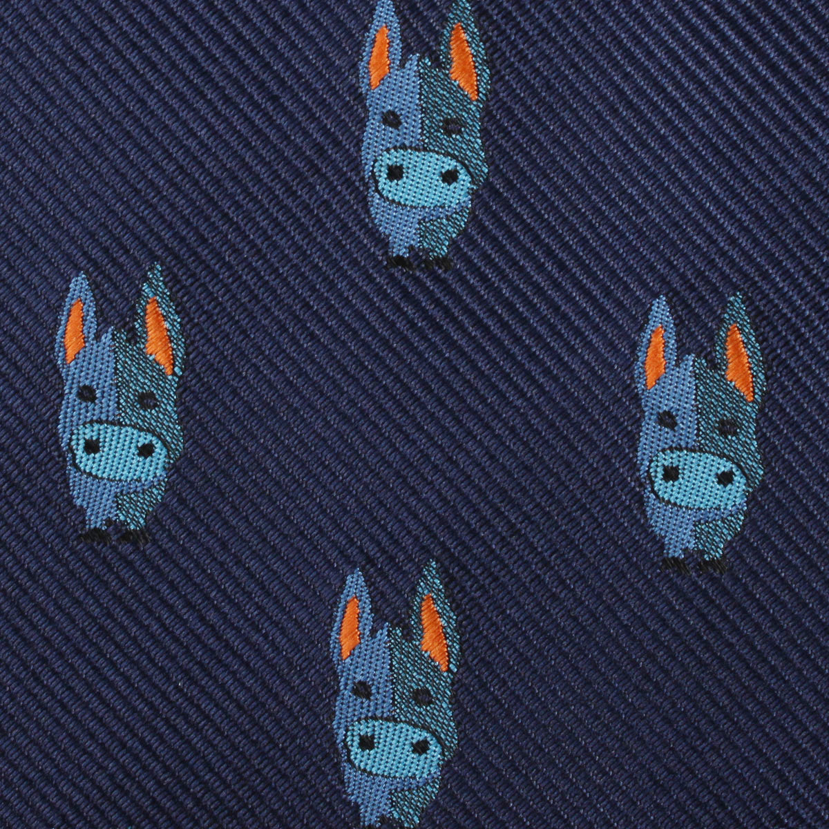 Blue Donkey Fabric Mens Bow Tie