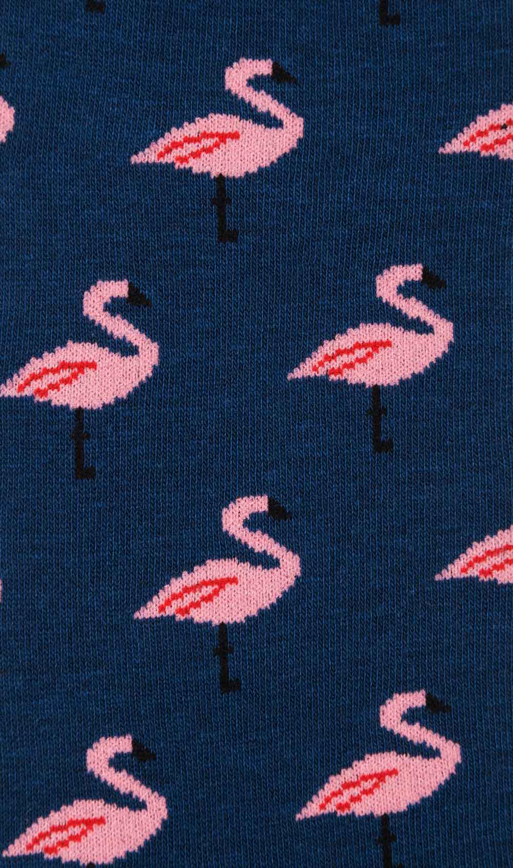 Blue Island Flamingo Socks Fabric