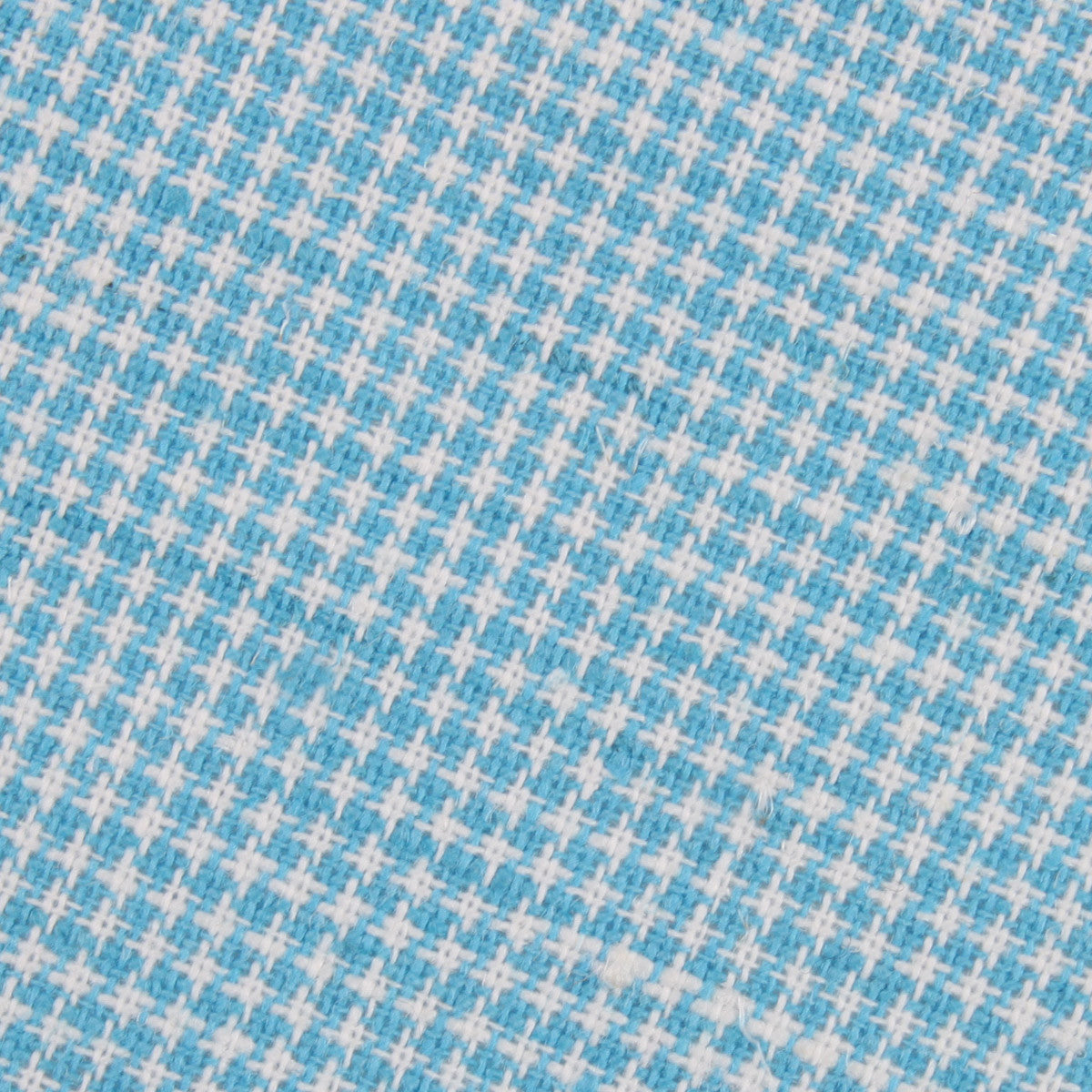 Blue Joy Houndstooth Linen Fabric Necktie
