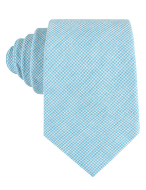 Blue Joy Houndstooth Linen Tie