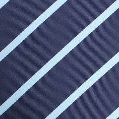 Blue Pencil Stripe Fabric Self Bowtie
