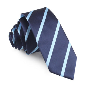Blue Pencil Stripe Skinny Tie
