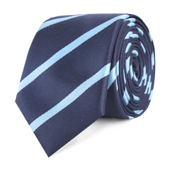Blue Pencil Stripe Slim Tie