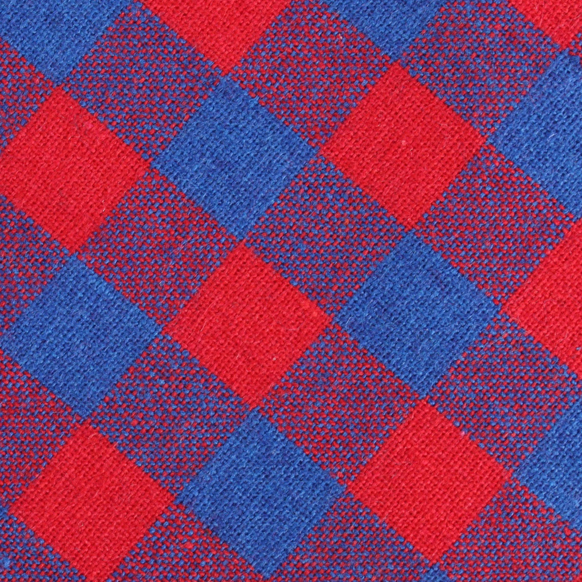 Blue & Red Gingham Fabric Pocket Square