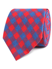 Blue & Red Gingham Necktie