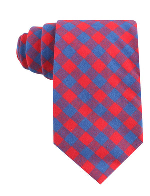 Blue & Red Gingham Tie