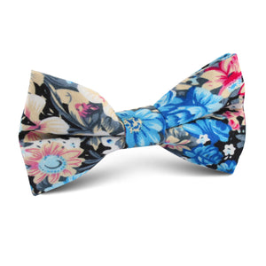 Blue Water Lilies Floral Kids Bow Tie