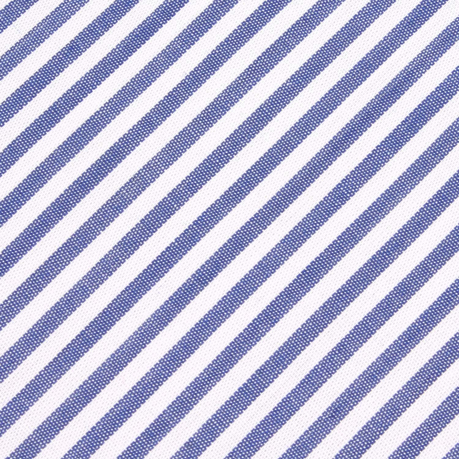 Blue and White Chalk Stripes Cotton Fabric Pocket Square C004