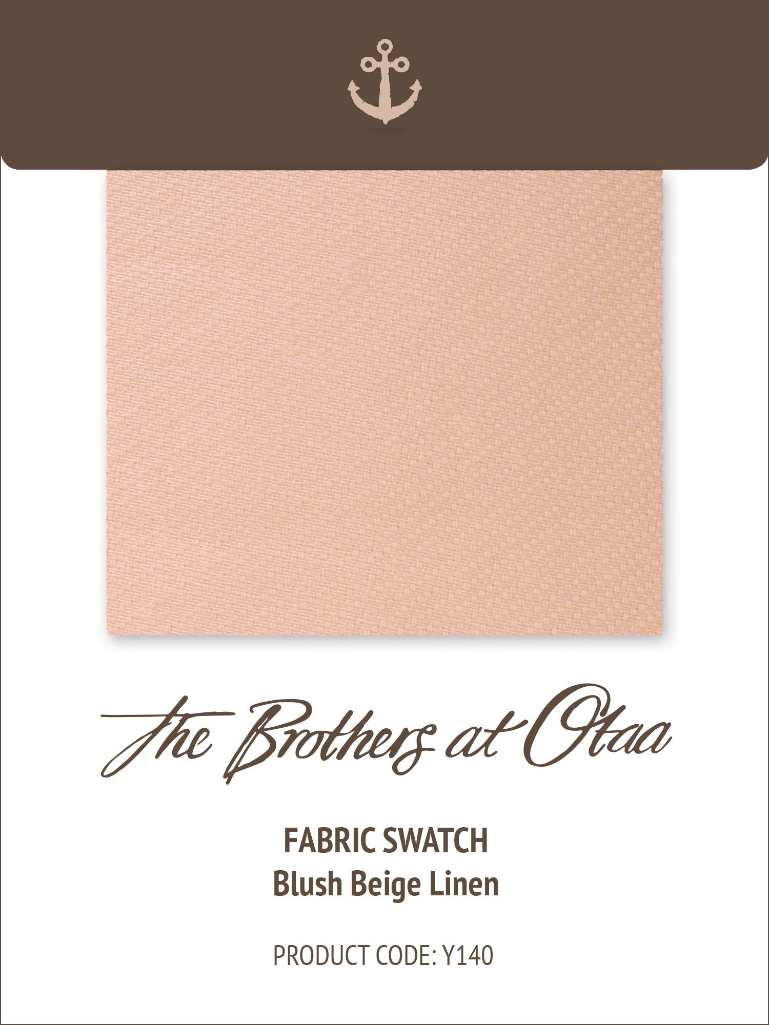 Blush Beige Linen Y140 Fabric Swatch