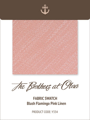 Fabric Swatch (Y334) - Blush Flamingo Pink Linen
