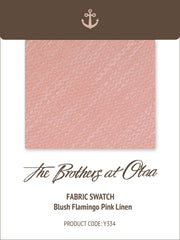 Blush Flamingo Pink Linen Y334 Fabric Swatch